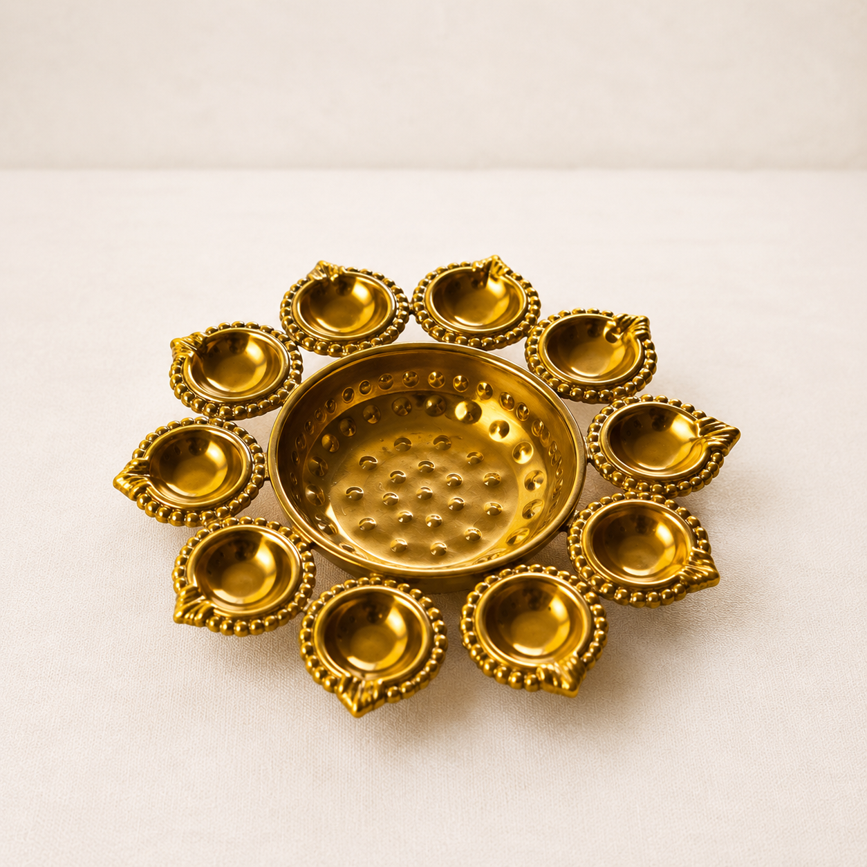 Copper Traditional Diya Urli